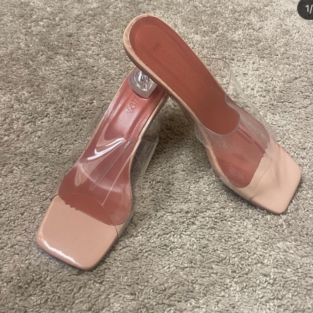 Acrylic Trendy Clear Heels 3” Height Size 8 | EUR39